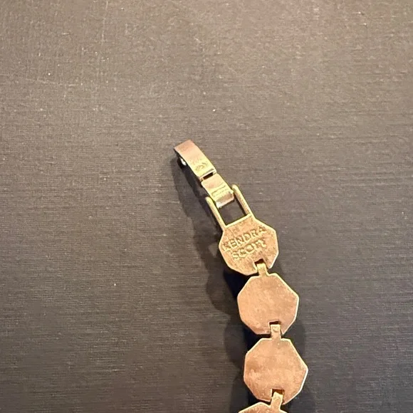 Kendra Scott Lace Link bracelet Rose Gold Tone With Grey Granite Stones - Picture 4 of 5